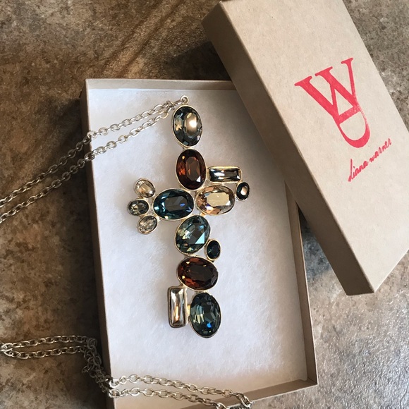 Diana Warner Jewelry - Diana Warner Swarovski crystal cross necklace